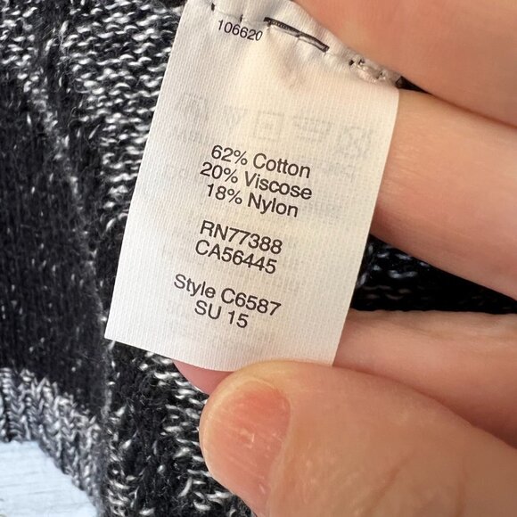 Madewell Cardigan Womens Size XS/S Gray & Black All Angels Batwing Open Front - Picture 8 of 15